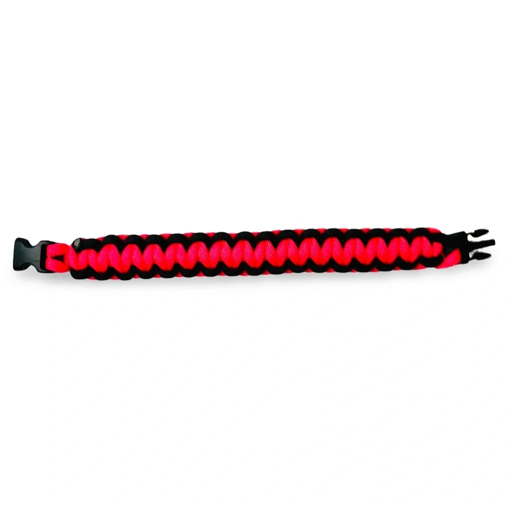Hot Pink & Black Paracord Bracelet